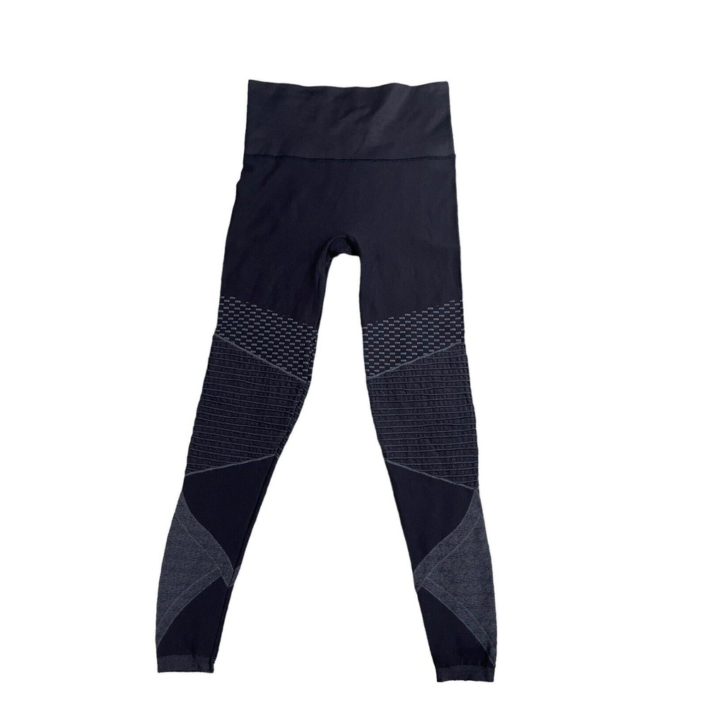 SPANX Women's Blue Indigo Sky Look At Me Now Seamless Moto Leggings Medium